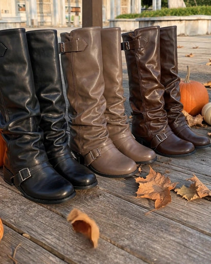 Harlow boots in Black, Taupe and Brown