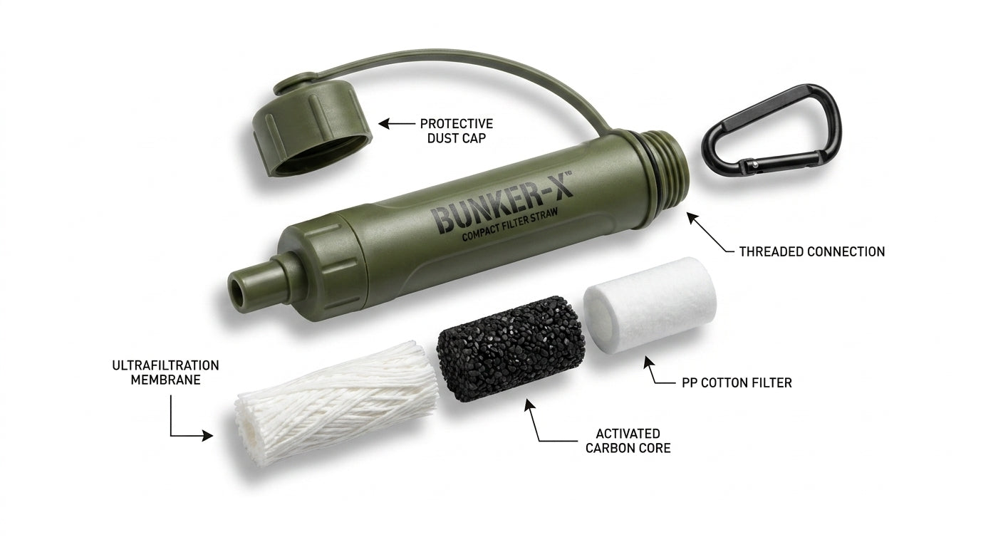 BUNKER-X Military Grade Water Filtration Straw