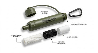 BUNKER-X Military Grade Water Filtration Straw