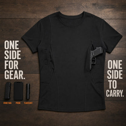 One side to carry, one side for gear