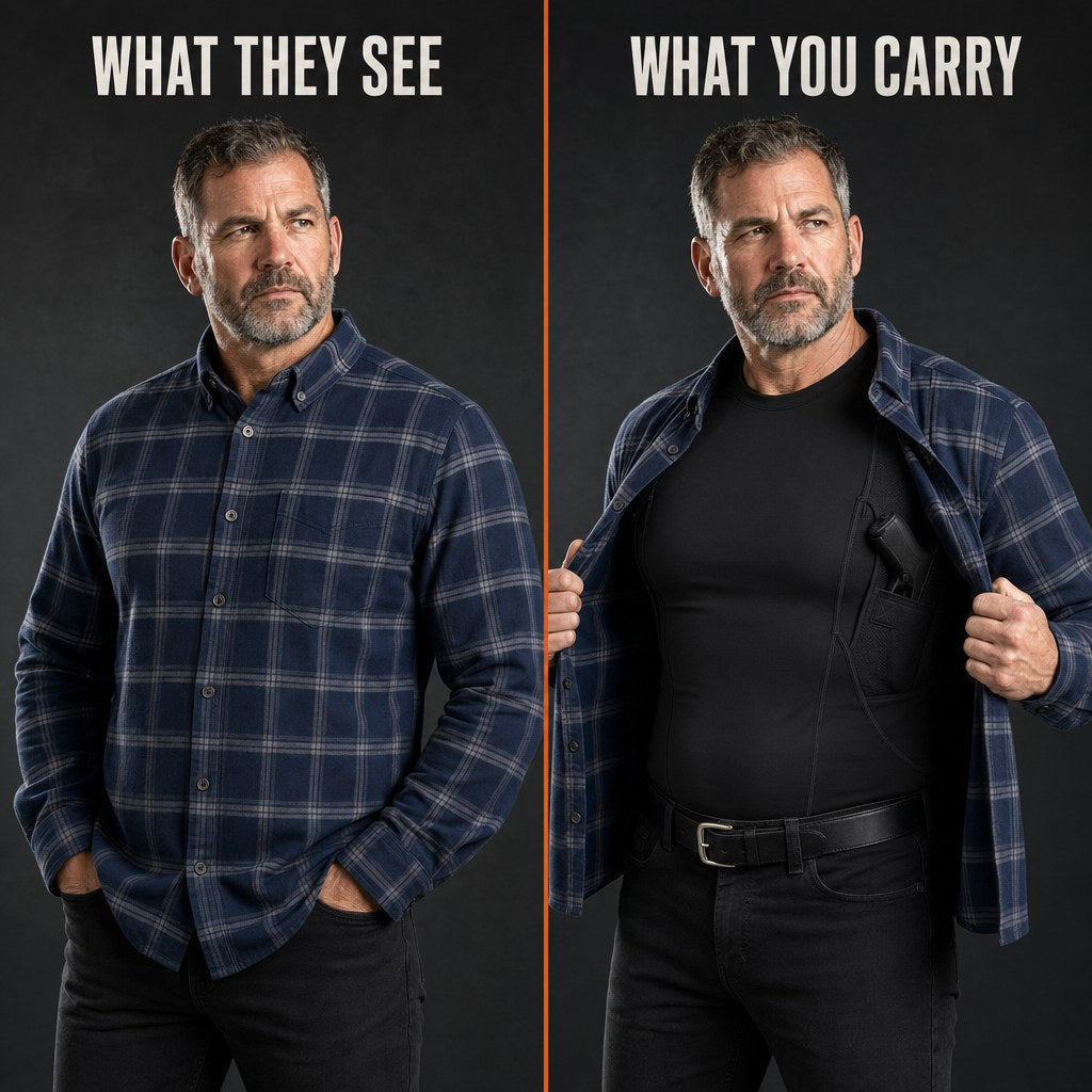 Under a flannel: what they see and what you carry